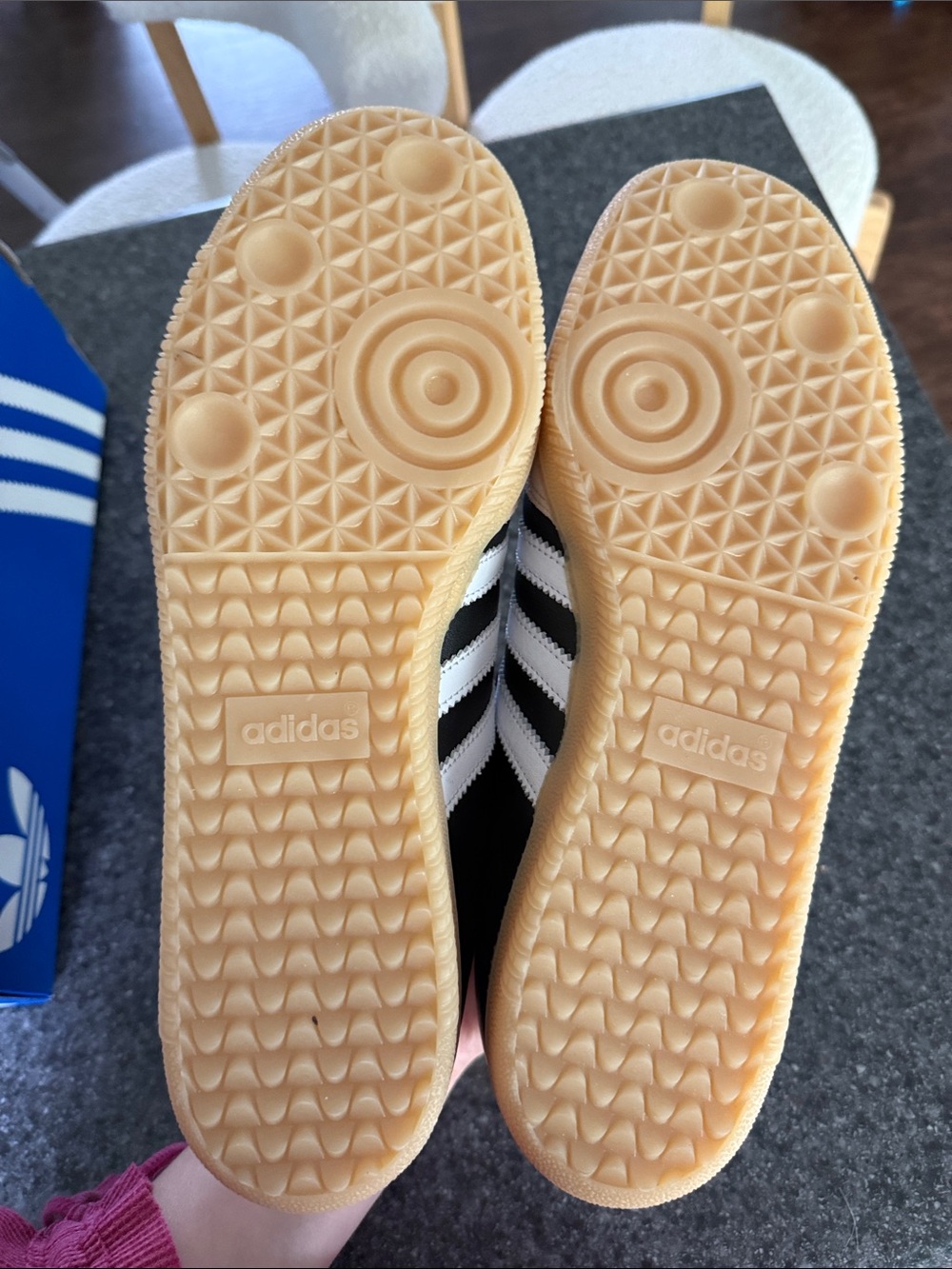 New adidas Samba originals Black, White & Tan Low-Top Sneakers - Picture 8 of 9